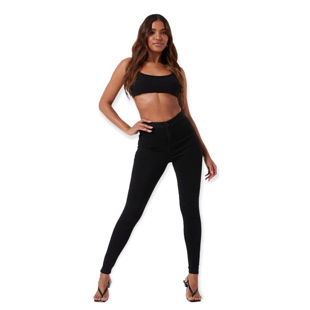Missguided High Waisted Black Jeans
